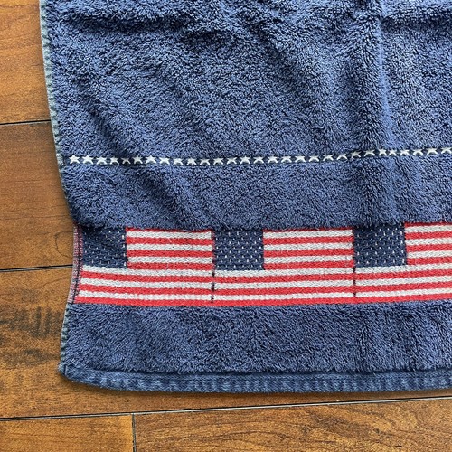 Toalla de mano patriótica de colección toalla Jubileo suave juego de 2 piezas bandera azul estrellas EE. UU. - Imagen 11 de 16