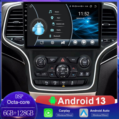 For Jeep Grand Cherokee 2014-2022 Car GPS Navigation Stereo Head Unit DSP 6+128G