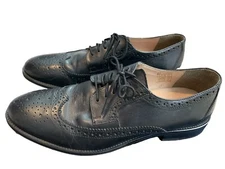 Sterling Sewn Classic Modern Black Wingtip Lace Up Shoes Size 12