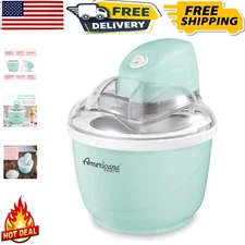 Compact Automatic Ice Cream Maker for Creamy Sorbet & Frozen Yogurt - Spearmint