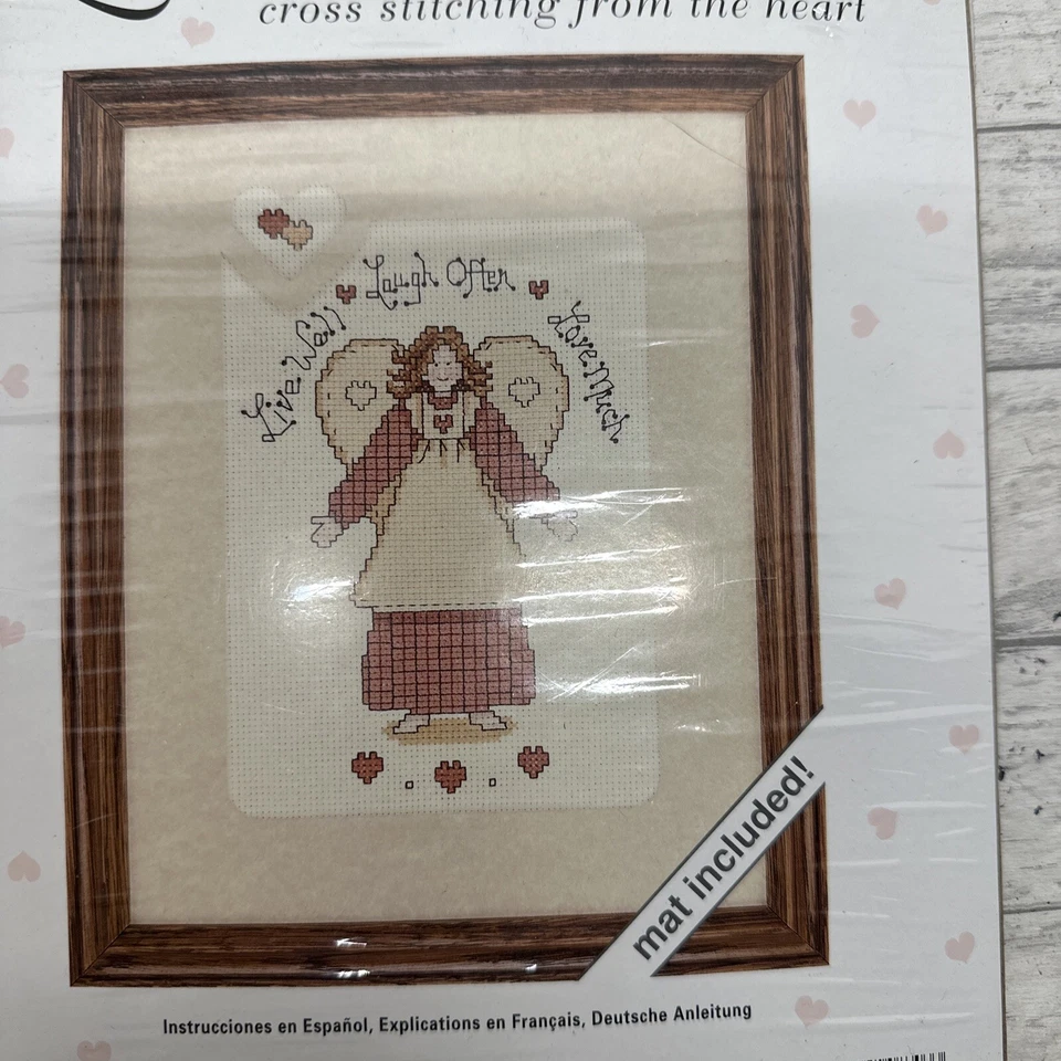 Kit de punto de cruz con tapete Love Notes "Love Much" Foto 2 de 4