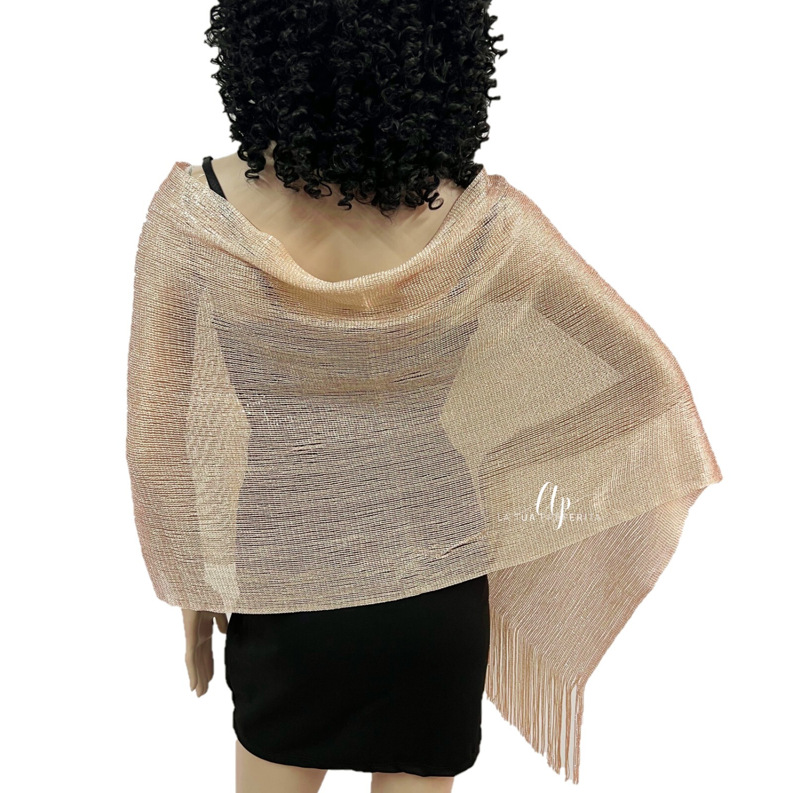 Châle Enveloppant Tie Rack London Crème - Effet Câble Et Franges, Taille Unique, Neuf
