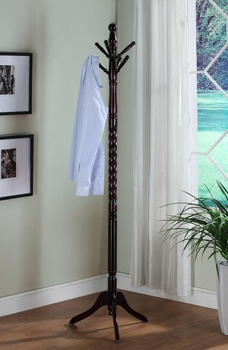 Dark Mahogany Solid Wood Coat Rack Dark Mahogany Solid Wood Coat Rack, Dark Wood Coat Stand