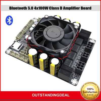 4x100W Class D Amplifier Board Bluetooth 5.0 Audio Amp Board ADAU1701 DSP JAB5
