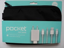 Pocket Travel Organizer Pouch with Zipper for Cables, Chargers  Accessories