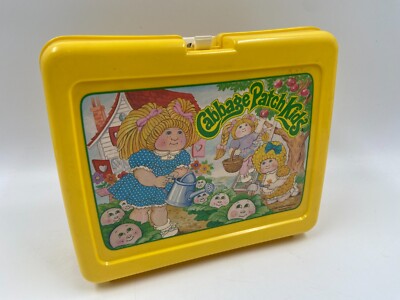 Cabbage Patch Kids School Lunch Kit Lunch Box Thermos gelb 1983 vintage