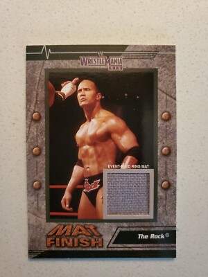 Dwayne Johnson THE ROCK 2003 FLEER WWE Wrestlemania XIX EVENT USED
