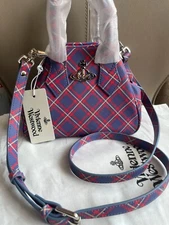 Vivienne Westwood Handbag Bowling Bag Multicolor Checked Pattern Orb Outlet