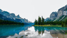 Landscape nature mountains river trees forest water sky Custom Gaming Mat Desk
