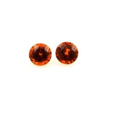 Pierres et Minéraux. 0.58 cts 2 GRENAT SPESSARTITE ORANGE. IF Namibie, Afrique.