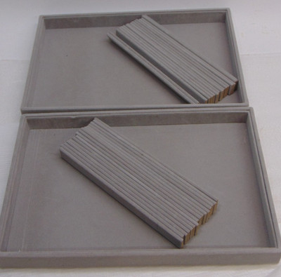 Large Velvet Jewelry Trays 2 Pack Stackable Jewelry Display Drawer Inserts