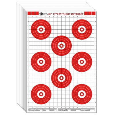 Atflbox Sight in Shooting Range Paper Target, 17X25 17x25'', Red and White