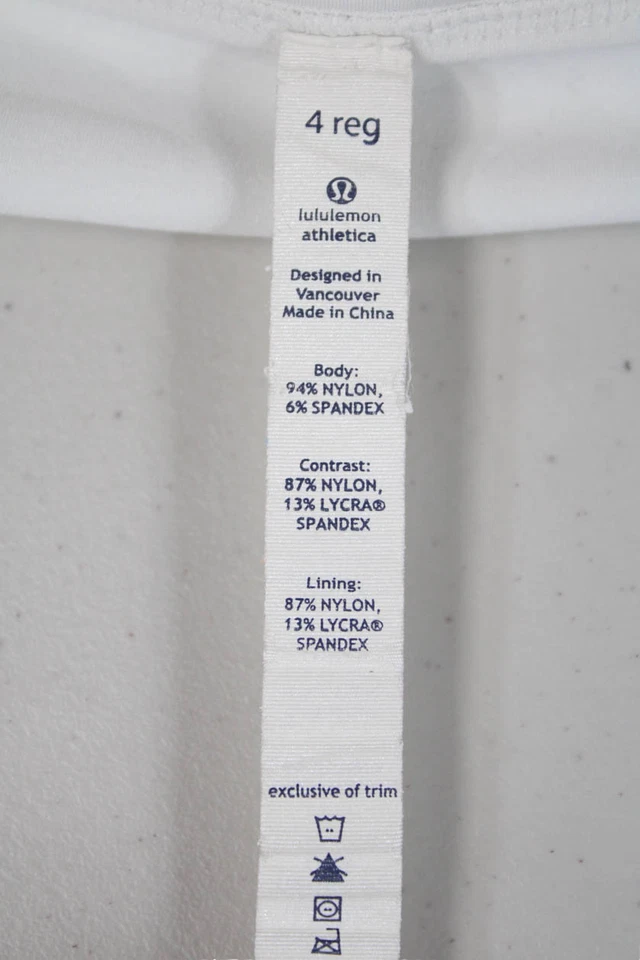 Falda corta activa plisada forrada blanca talla 4 Lululemon para mujer Foto 4 de 4