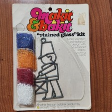 NOS Makit Bakit Make It Bake It Stained Glass Kit Drummer Boy NEW SEALED