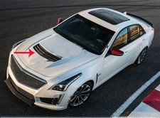 For 16-20 19 18 Cadillac Cts-v Gm Real Carbon Fiber Hood Vent Scoop Louver Cover