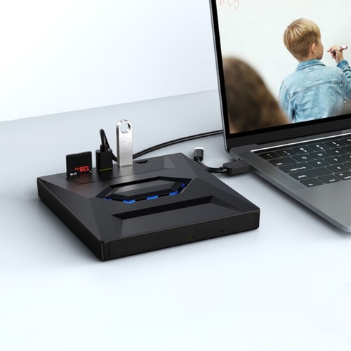 External DVD Drive for Laptop PC Portable DVD Write Burners Optical Drive - Afbeelding 4 van 8