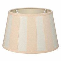 Lampenschirm Beige/Creme Gestreift - Konisch, Chintz, 25 Cm, E27