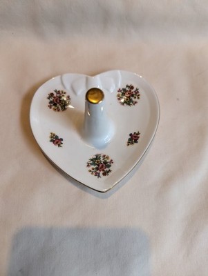 Ming Rose by Coalport Heart-Shaped Ring Holder 