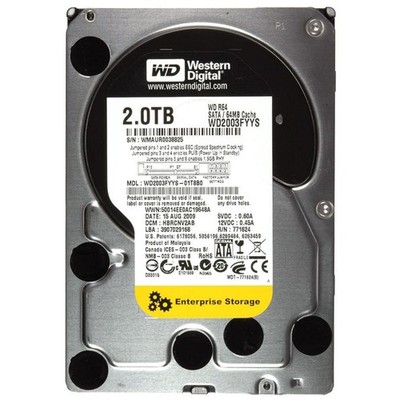 Western Digital WD2003FYYS 2TB SATA 6.0Gb/s 3.5'' Enterprise Internal Hard Drive