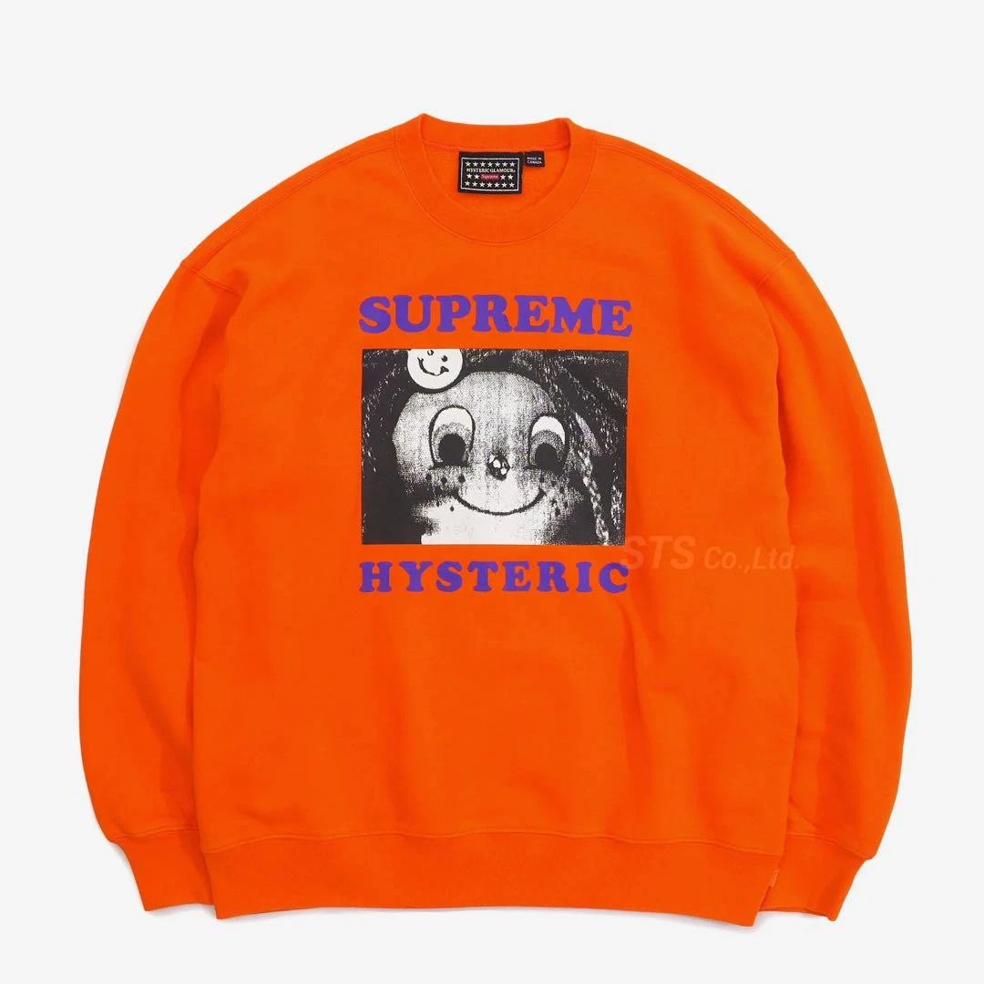 Supreme Homme L Hystérique Glamour Col Rond Iconique Streetwear Rare Occasion Limitée