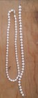 2 Sizes off Vintage White Glass Beaded Necklace Seed Beads Between Larger Beeds — photo 6