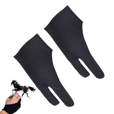 2pcs Artist Gloves Two Finger Drawing Gloves for Sketching Painting Tablet