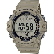 Mens Wristwatch CASIO AE-1500WH-5AVEF Silicone Khaki Chrono Timer Alarm Digital