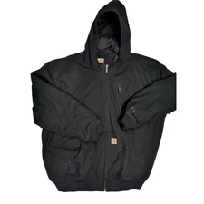 Carhartt Quick Duck Jacket Men's  3xl Black Hooded Thinsulate 101493