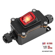 Waterproof Inline Cord Switch,DPST AC 20A-125V,16A Inline Cord Switch AC Red