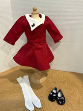 American Girl Kit Kittredge  s Christmas Outfit Dress Shoes Stockings Exellent