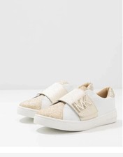 Michael Kors Zia Gem Gold Weiß Kleinkind Kinder Turnschuhe