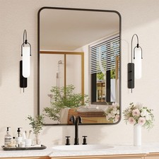Black Bathroom Mirror for Over Sink - 22 30 Rectangle Bathroom Vanity Mirro