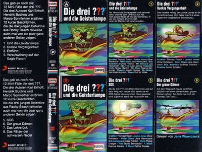 MC Die drei ???  A, B, C - 3 MC-Box - und die Geisterlampe - EUROPA Logo! 2011