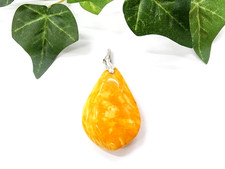 2871 Silber 800 Anhänger mit natürlichem Bernstein / Butterscotch  - Top 4,5x2,8