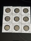 Lot of 9 Standing Liberty Quarters 90% Silver Low grade FAST SHIPPING