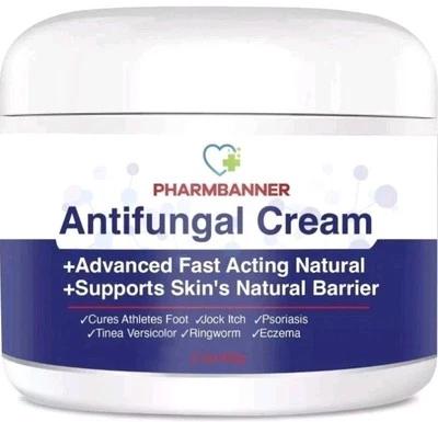 Pharmbanner Antifungal Cream Jock Itch Psoriasis Ringworm Treatment 60g 07/2026