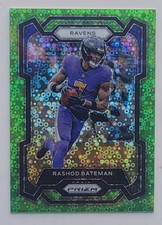 2023 Panini Prizm Base No Huddle Neon Green #20 Rashod Bateman /5