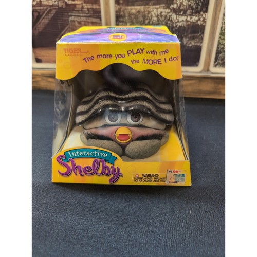 Vintage 2001 Hasbro Shelby Tiger Electronic - schwarz & grau, orange Augen - Neu in OVP - Bild 1 von 6