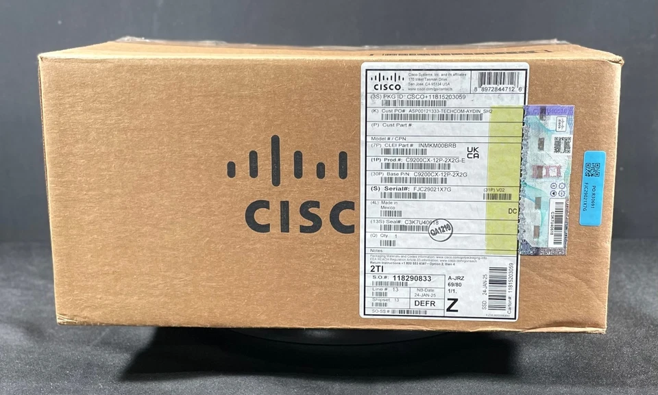 NEW Cisco C9200CX-12P-2X2G-E 10GbE POE+ Compact Network Switch - Fast Shipping - Image 3 of 4