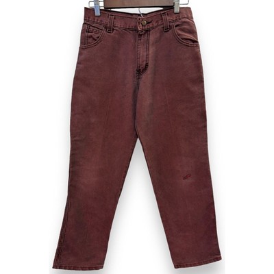 Girls Jeans Size 14 Wide Leg Carpenter Baggy Distressed Grunge 90s Y2K Red Jeans