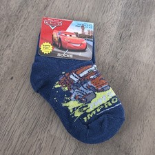 Planet Sox Disney Cars kids socks size 5-6.5, shoe size 5.5-8.5 blue NWT