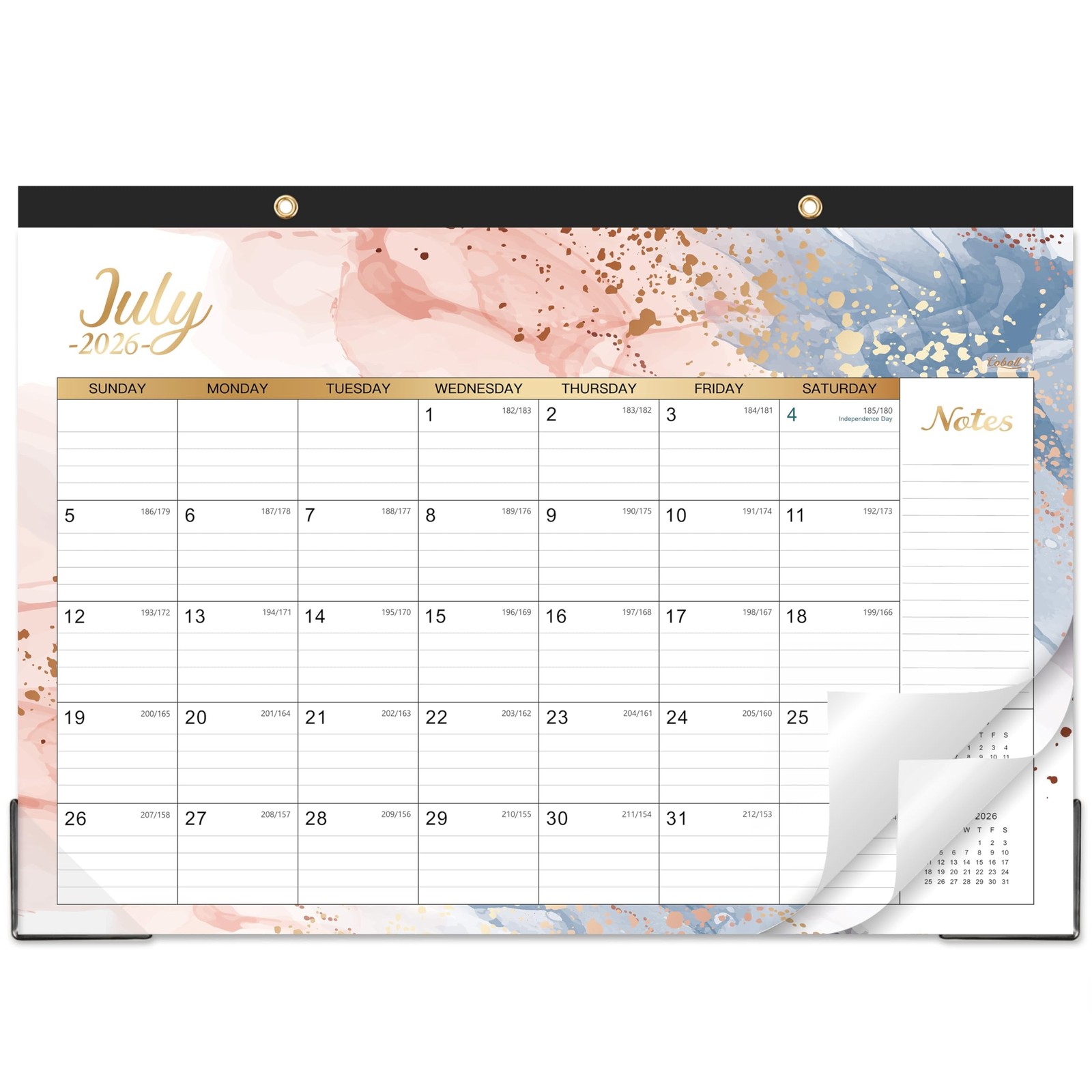 Desk Calendar 2026-2027 - Calendar 2026-2027 from July 2026 - December 2027, ...