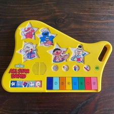Vintage Sesame Street All Star Band Musical Toy Golden Sight Sound Yellow VIDEO