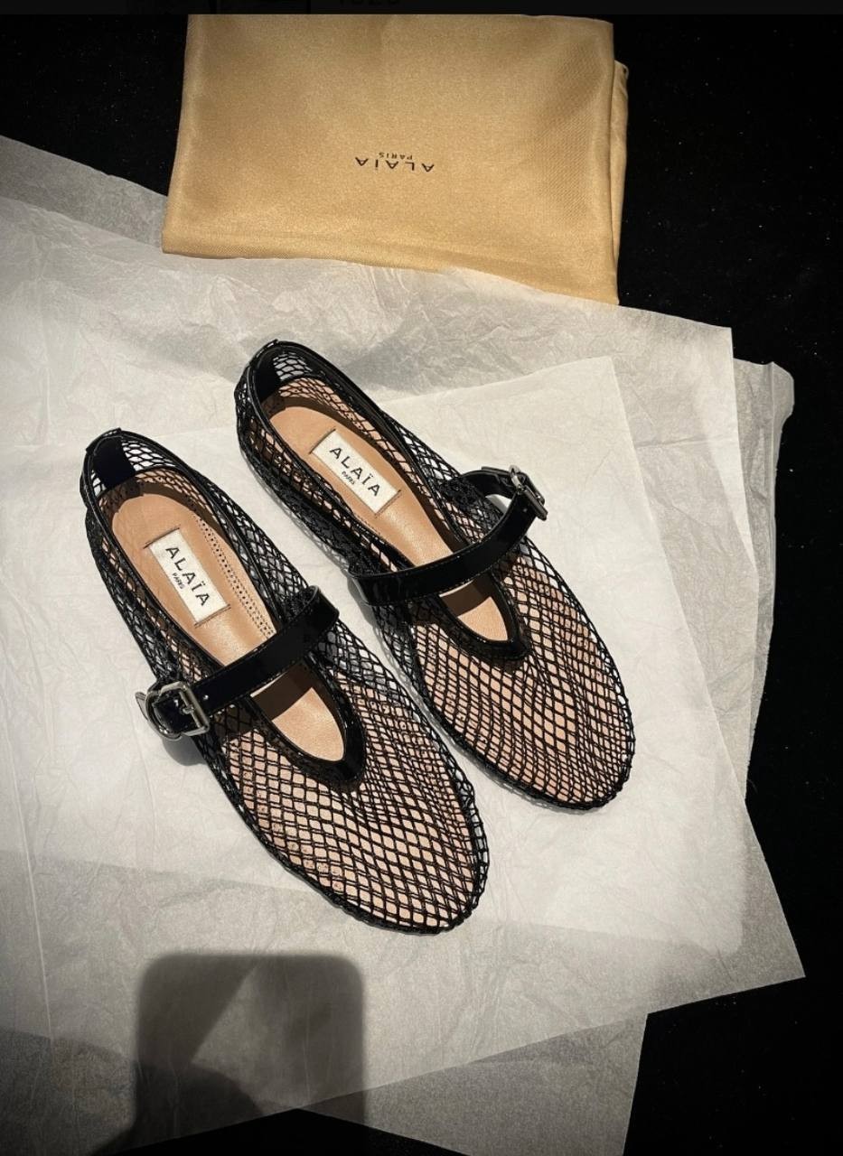 Zapatos planos de ballet alaia en red talla EU 38/US8 color negro