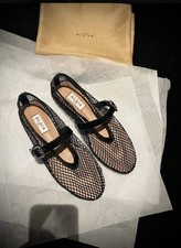 alaia shoes ballet flats in fishnet size EU 38/US8 color  black