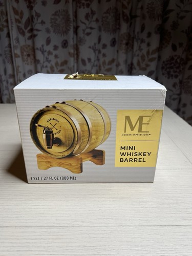 ME Modern Expressions Mini Whiskey Barrel 27 Fl Oz Heritage Collective 9”