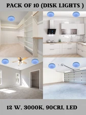 10x Progress Lighting LED Ceiling Light P810027-028-30 5.5" Round White 120V -3k