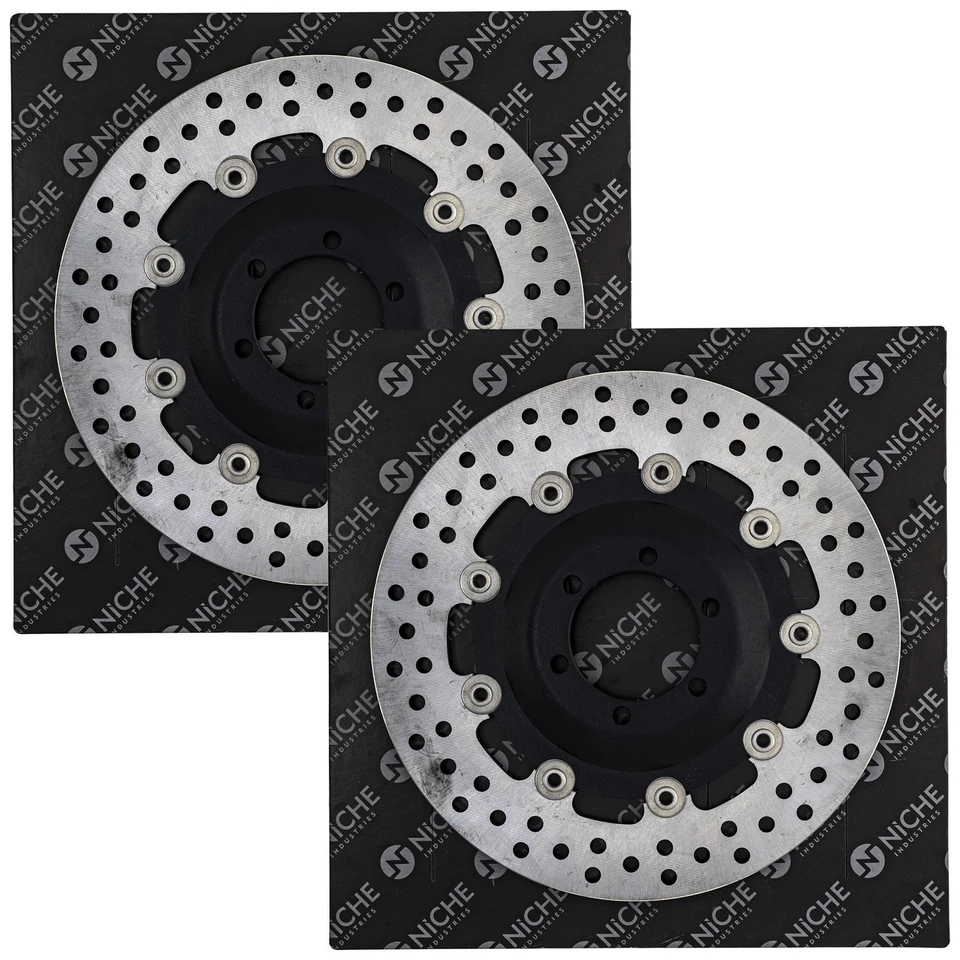 NICHE Front Rear Brake Rotor Set for Yamaha XS650S RD350 XS750 Motorcycle - Image 2 of 4