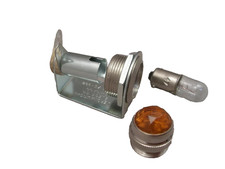 Vintage Amp Style Pilot Light Assembly With Amber Jewel  47 Bulb- USA Made