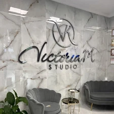 Custom 2D Acrylic Business Sign – Waterproof Office Logo Wall Branding Signage